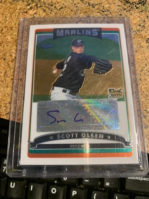 2006 TOPPS CHROME SCOTT OLSEN ROOKIE AUTOGRAPH ~ #343 MARLINS  - Image 1 of 1