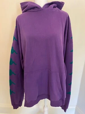 Hooded Sweatshirt Purple Size Large Long Sleeve 100% Cotton Hoodie Made in Italy - Image 1 of 4