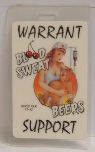 GARANTIE / JANI LANE - BLOOD SWEAT BEERS - ORIGINAL LAMINAT TOUR BACKSTAGE PASS - Bild 1 von 1