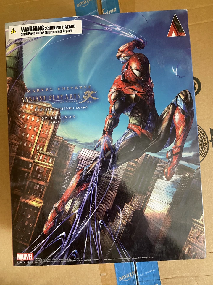 *CAJA DAÑADA* Figura de acción Spider-Man variante de Hitoshi Kondo Play Arts Kai Foto 1 de 3