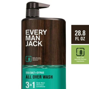 Every Man Jack 3-in-1 Body Wash – Sea Salt + Citrus, 28.8 oz - Picture 1 of 8