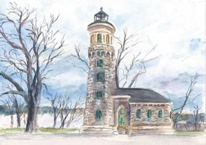 Faro de invierno Fort Niagara. Buffalo, Nueva York. Impresiones artísticas de Stefanie Newman - Imagen 1 de 2