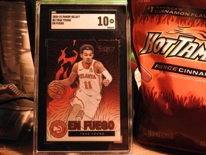 2021 Panini Trae Young ATL Hawk SGC #2 EN Fuego + FREE 2020 Topps MLB Sticker PK - Picture 1 of 6