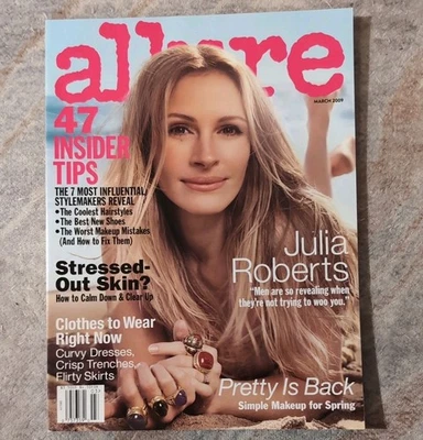 RARE ALLURE  Magazine March 2009 Issue. Julia Roberts  - Image 1 of 4