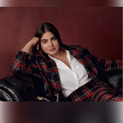 Jaqueta Blazer Xadrez Lauren Ralph Lauren Tartan 22W Nova Com Etiqueta - Imagem 1 de 4