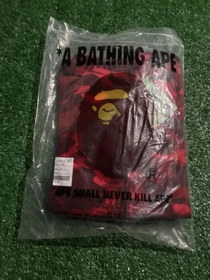 A Bathing Ape Bape Shark Full Zip Hoodie Red, Size Small - Image 1 of 4