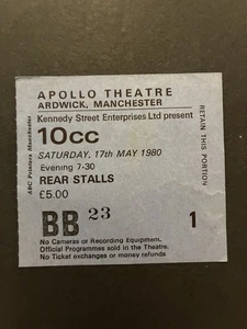 10CC Ticket 1980 - Bild 1 von 1