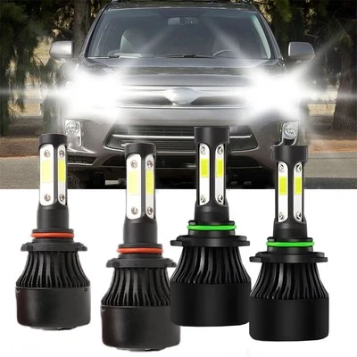 For Toyota Highlander 2001-2007 Combo LED Headlight Bulbs 9005 9006 Hi Low Beam - Image 1 of 4