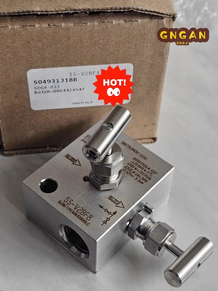 New Swagelok SS-V2BF8 Stainless Steel 2-Valve Manifold 1/2 Female US free tax - Image 1 of 1