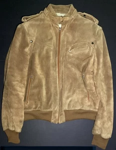 Vintage BERMAN’S Suede Sherpa Motorcycle Jacket Size 44 - Picture 1 of 15