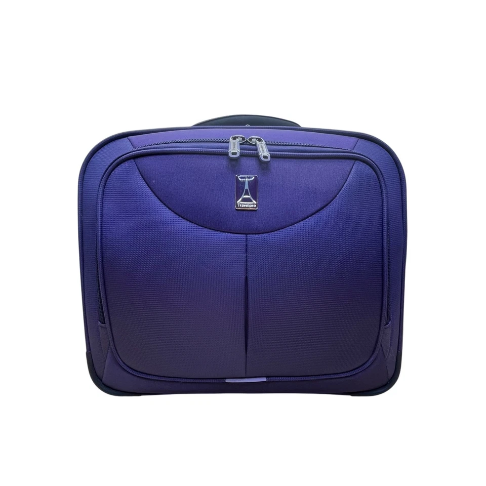 Travelpro Unisex Purple With Dual Zippers Rolling Carry-On Luggage Size M - Image 1 of 4