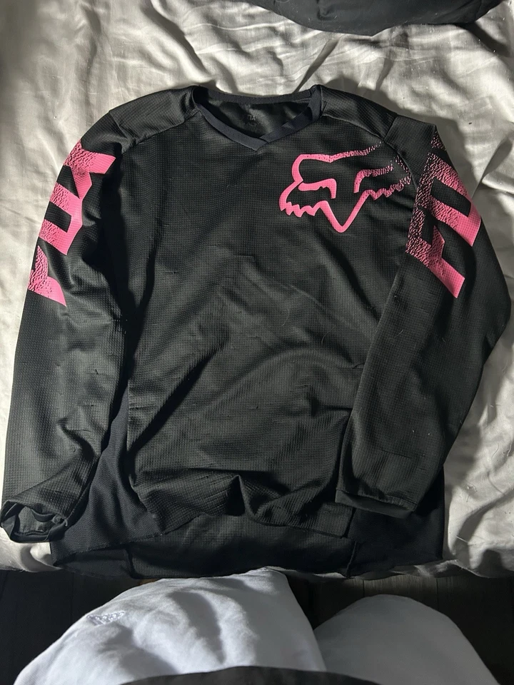 Fox Racing Black Pink Jersey Men’s Large MX Motocross MTB Long Sleeve Size M - Image 1 of 2