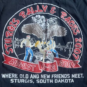 2007 Sturgis Rally 67th Annual T Shirt Men’s Med Vintage Rare Motorcycle Shirt - Picture 1 of 8