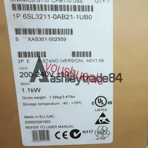 1PC New Siemens 6SL3211-0AB21-1UB0 1.1kw inverter - Picture 1 of 1