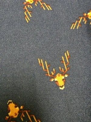 Leggings Lularoe Niños L/XL NUEVOS SIN ETIQUETAS - Geométricos Azul Marino con Ciervo Marrón - Cuernos RARO Foto 1 de 3