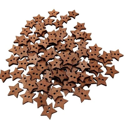100PCS Wooden Buttons Sewing Decor - Image 1 of 4