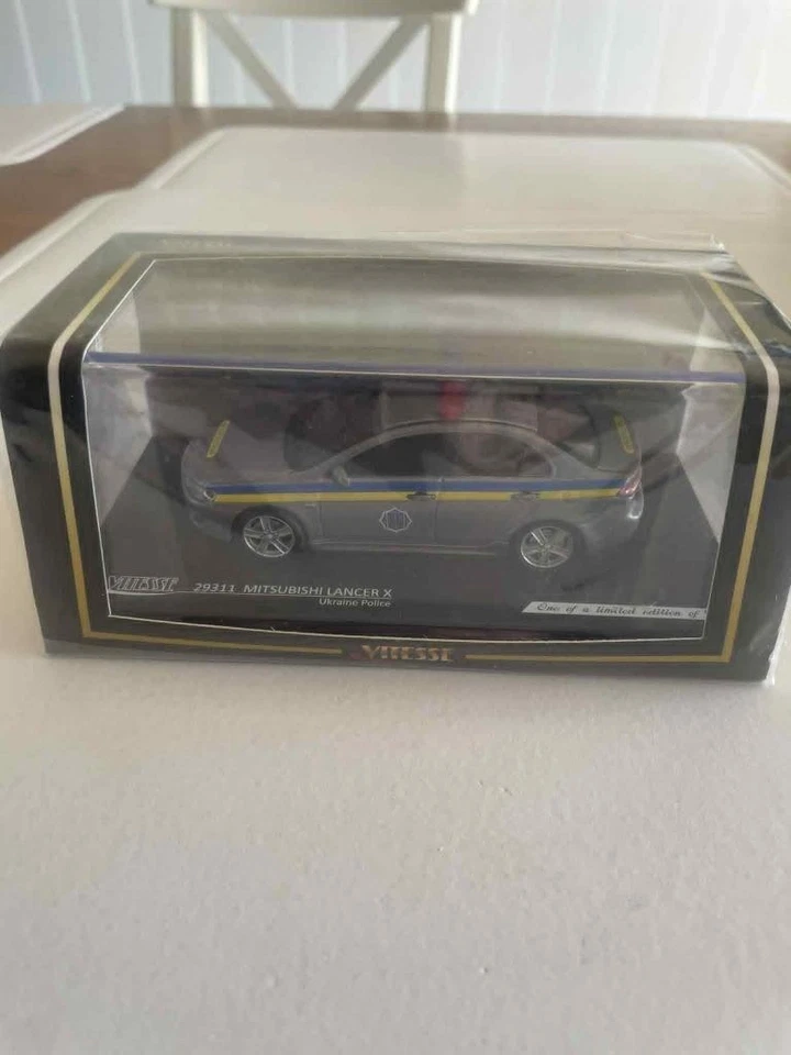 VITESSE 1/43 STUNNING MITSUBISHI LANCER X UKRAINE POLICE 999 ONLY MINT BOXED - Image 1 of 4