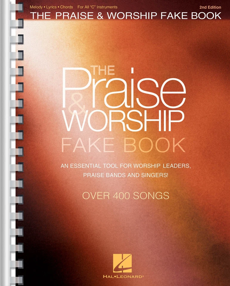 Praise & Worship Fake Book 2nd C Piano Guitar 400 Songs Christian Sheet Music - Image 1 of 1