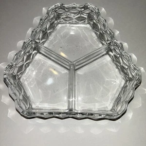 Fostoria American Candy Box Dish 3 section w/o lid - Picture 1 of 8