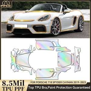 For Porsche 718 Spyder 2019-2023 Full Car Precut Paint Protection Film Gloss PPF - Picture 1 of 21