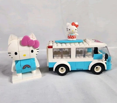 Hello Kitty Surf Van Build Set Building Blocks w/Figure - Image 1 of 4