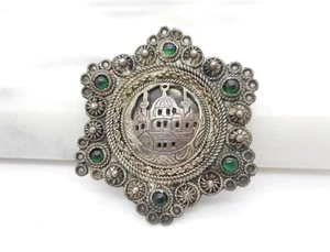 Sterling Silver Vintage Art Deco Style Brooch Pin 1960's Sterling Silver Roma - Picture 1 of 3