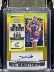 2024-25 CONTENDERS OPTIC Keyonte George Rookie Ticket Gold AUTO RC 4/10 #130 - Picture 1 of 2