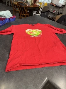 Camicia vintage 2001 Spongebob Squarepant Lovepants rossa XL vintage - Foto 1 di 7