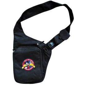 Disney Pin Trading Around The World Over The Shoulder Bag Black Adult Mickey - Picture 1 of 8