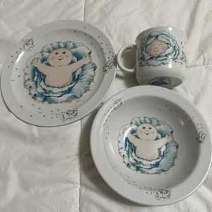ROYAL WORCESTER CABBAGE PATCH KIDS Children's Dish Set - 3 Pcs. -1984 - England  - Picture 1 of 7