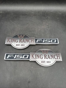 2009-2014 Ford F150 King Ranch Fender Pair Emblems Badge Logo Symbol OEM - Picture 1 of 11