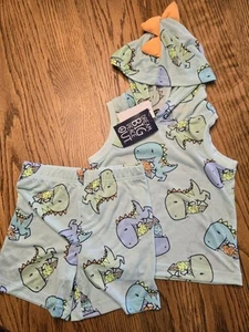NWT Jammers Toddler Boys 2-Piece Green Dinosaurs Pajama Set Size 4T - Picture 1 of 6