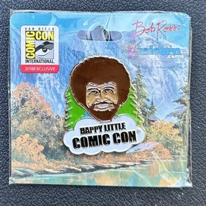 2018 SDCC Bob Ross Exclusive Pin "Happy Little Comic Con" San Diego Comic Con - Picture 1 of 4