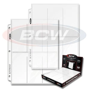 25 BCW pages / sheets with 6 pocket measuring 2 1/2 X 5 1/2 to fit Card Binders - Picture 1 of 1