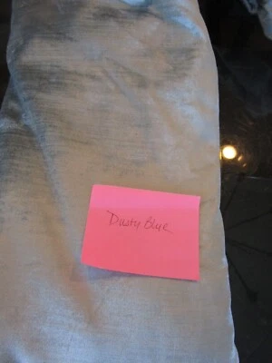 1 West Elm cotton Luster Velvet drape panel curtain 48 96 dusty blue New - Image 1 of 2