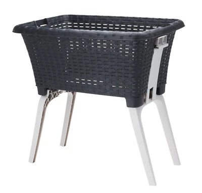 Portabiancheria in plastica con gambe - 2 colori - cesto portabiancheria in piedi piedi piedi piedi pieghevoli