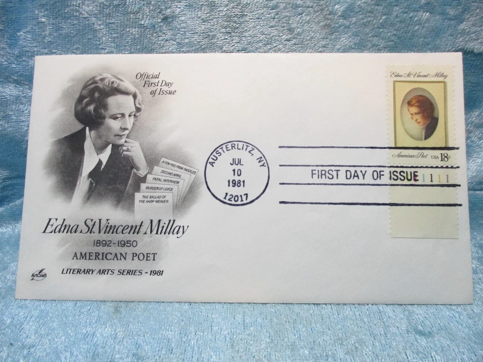1981 Edna St, Vincent Millay First Day of Issue - Image 1 of 1