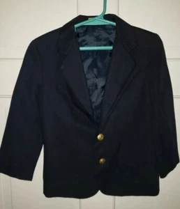 ARROW navy Blue Poly 2 Button Blazer Jacket. Boys 5 - Picture 1 of 8