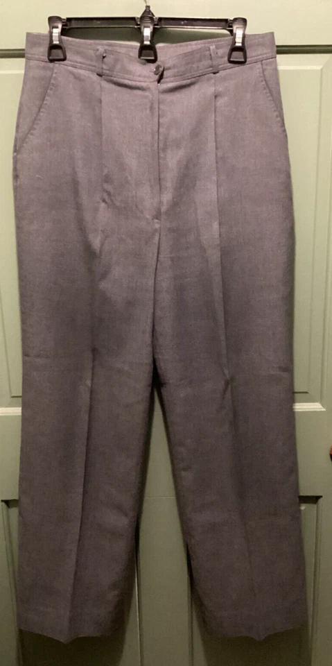 Pantalón de vestir Spiegel para mujer gris plisado delantero tiro alto talla 30 X 28" Foto 1 de 4