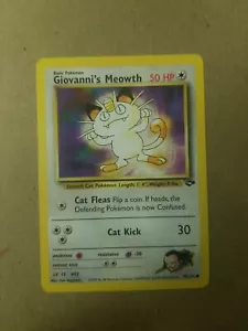 GIOVANNI'S MEOWTH 74/132 - Desafío de gimnasio - Tarjeta de Pokémon WOTC DE COLECCIÓN - Casi nuevo - Imagen 1 de 2