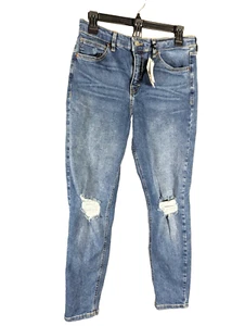 Moto Topshop "Jamie" jeans uomo blu 32/30 vita alta alla caviglia grazer nuovo con etichetta - Foto 1 di 7