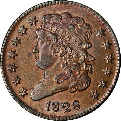 1828 Half Cent '13 Stars' Choice BU C-3 R.1 Great Eye Appeal Strong Strike Cover