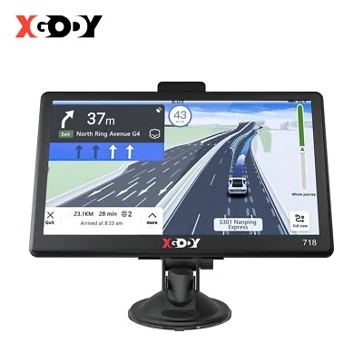 XGODY 7' GPS Navigation for Car Truck Navigator Free American Map Speedcam FM - Image 1 of 4