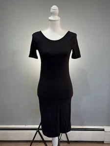 CLEARANCE! Black Topshop Bodycon Scoop Neck Dress Size 4 EUC - Picture 1 of 4