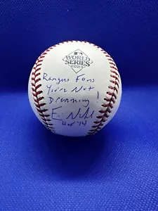 Texas Rangers Eric Nadel Signed 23 World Series Baseball Auto Your Not Dreaming! - Picture 1 of 2