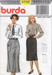 Gonna dritta, plissettata frontale, 2 lunghezze modello cucito burda 4156 taglie dalla 10 alla 22 - Foto 1 di 2