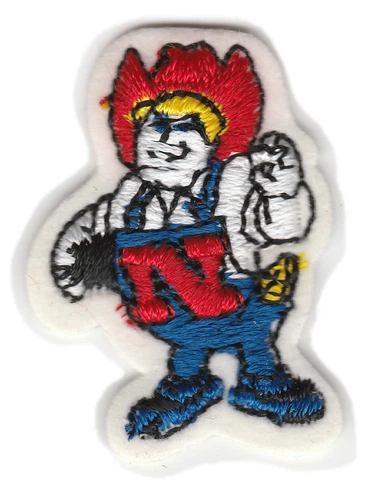 1980'S NEBRASKA CORNHUSKERS NCAA COLLEGE VINTAGE SMALL 1.5" TEAM MASCOT PATCH Cover