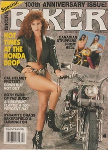 BIKER MAGAZINE OCT. 1991 STRIPPERS FROM CANADA BABES & MOTORCYCLES - Picture 1 of 1