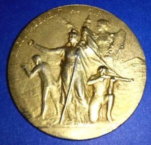 ¡FINA MEDALLA DE TIRO FRANCESA ENCHAPADA EN ORO O EN ORO! CASI IMPECABLE con DETALLES NÍTIDOS - Imagen 1 de 2