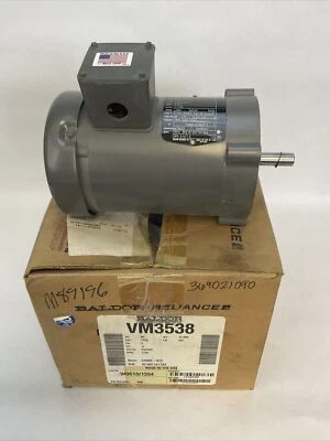 BALDOR RELIANCE VM3538 INDUSTRIAL MOTOR 0.5HP 230/460V 2/1AMP 1725RPM - Image 1 of 4